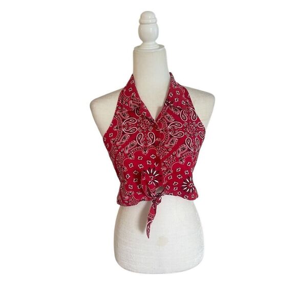 Girl Tribe Red Bandana Halter Top – Child’s Size (Fits XS) - Picture 1 of 5